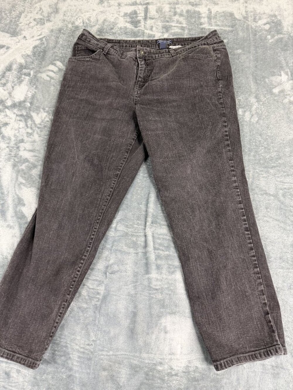 Bandolino Mandie Womens Plus 18WS Black Straight-Leg Denim Jeans
